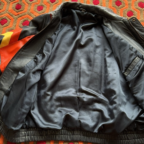 MAKE OFFER! Tide Racing Team Leather Jacket Men's Small/Med coat - Picture 7 of 11